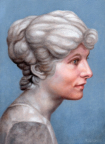 Pygmalion's muze, olieverf op paneel, 18x13 cm SOLD