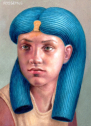 Egyptische hoofdtooi, olieverf op paneel, 18x13cm SOLD